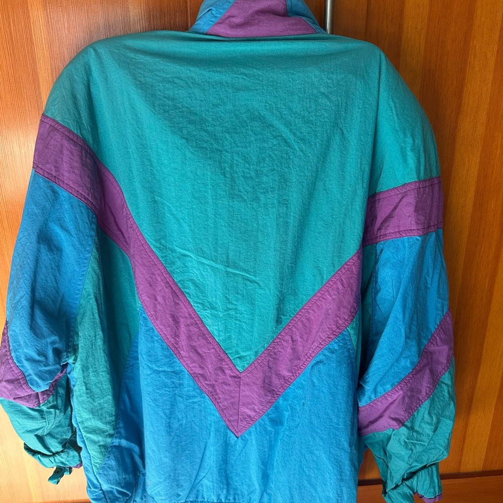 Vintage Blue and Purple Women's Jacket - Picture 2 of 7